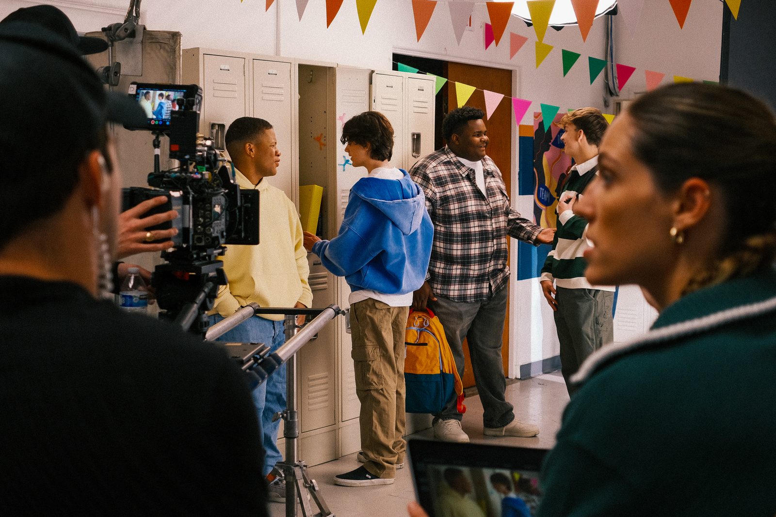 On set with The Woobles