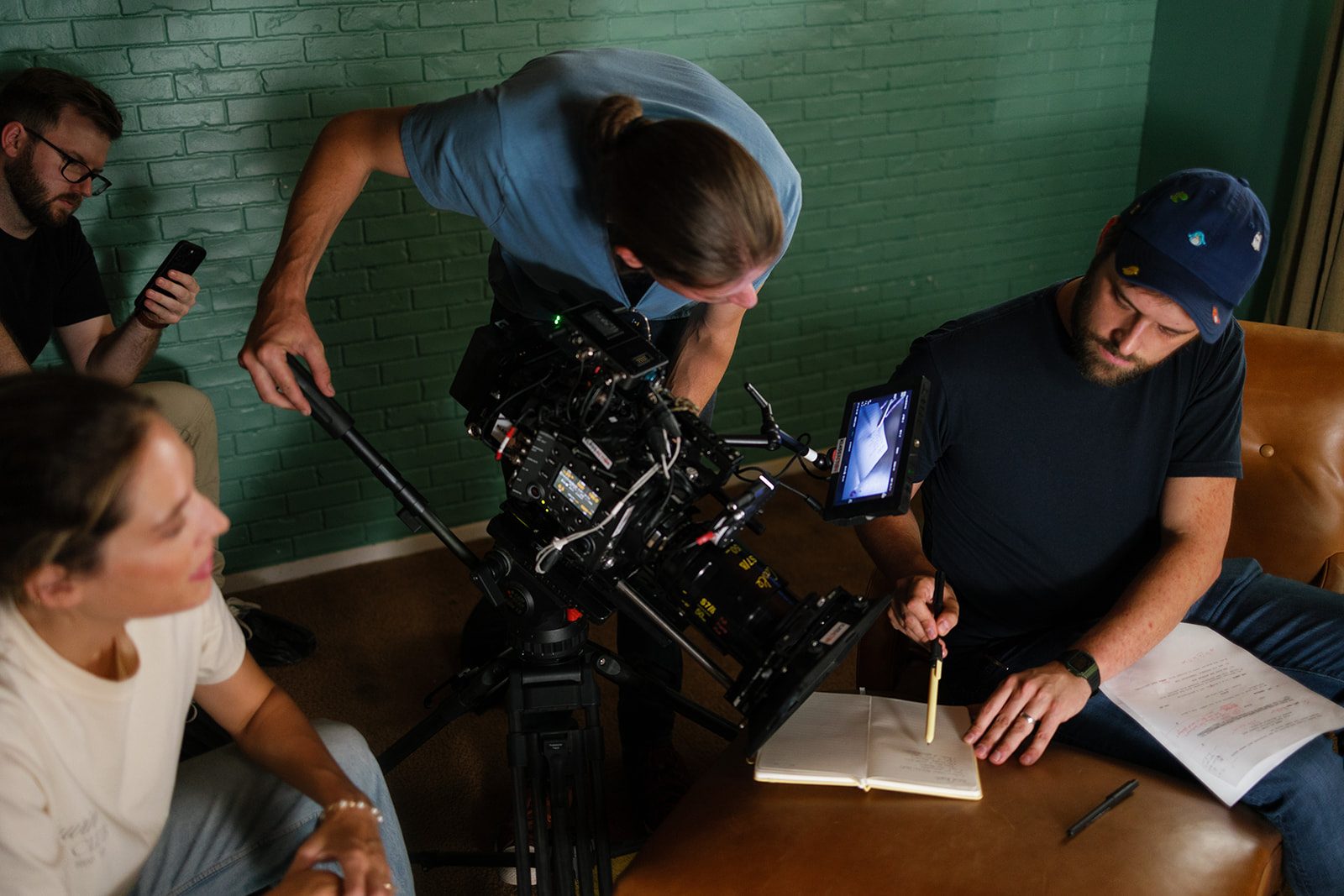 On set with The Woobles