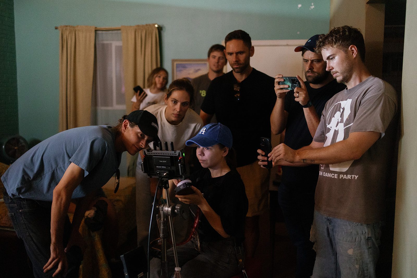 On set with The Woobles