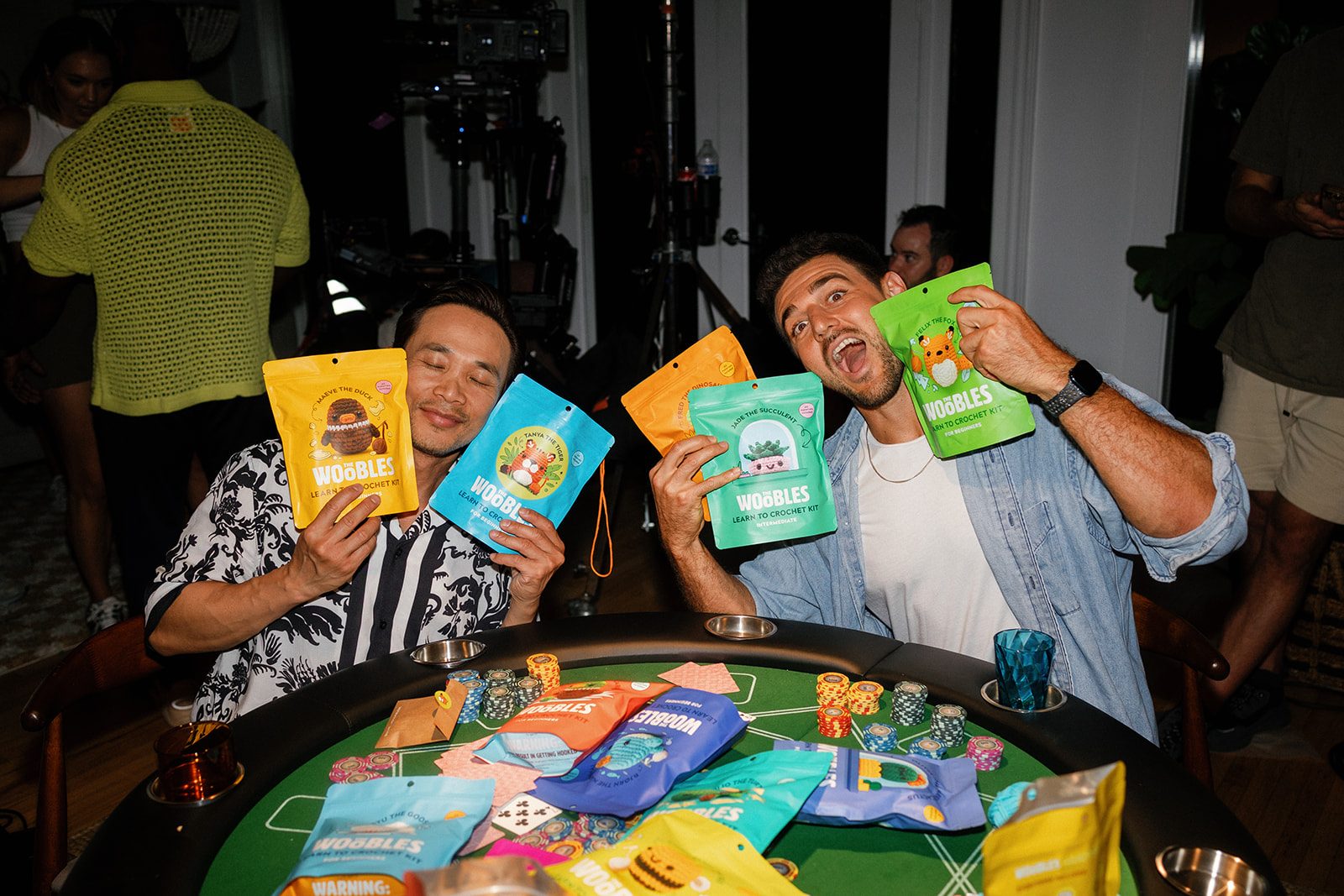 On set with The Woobles