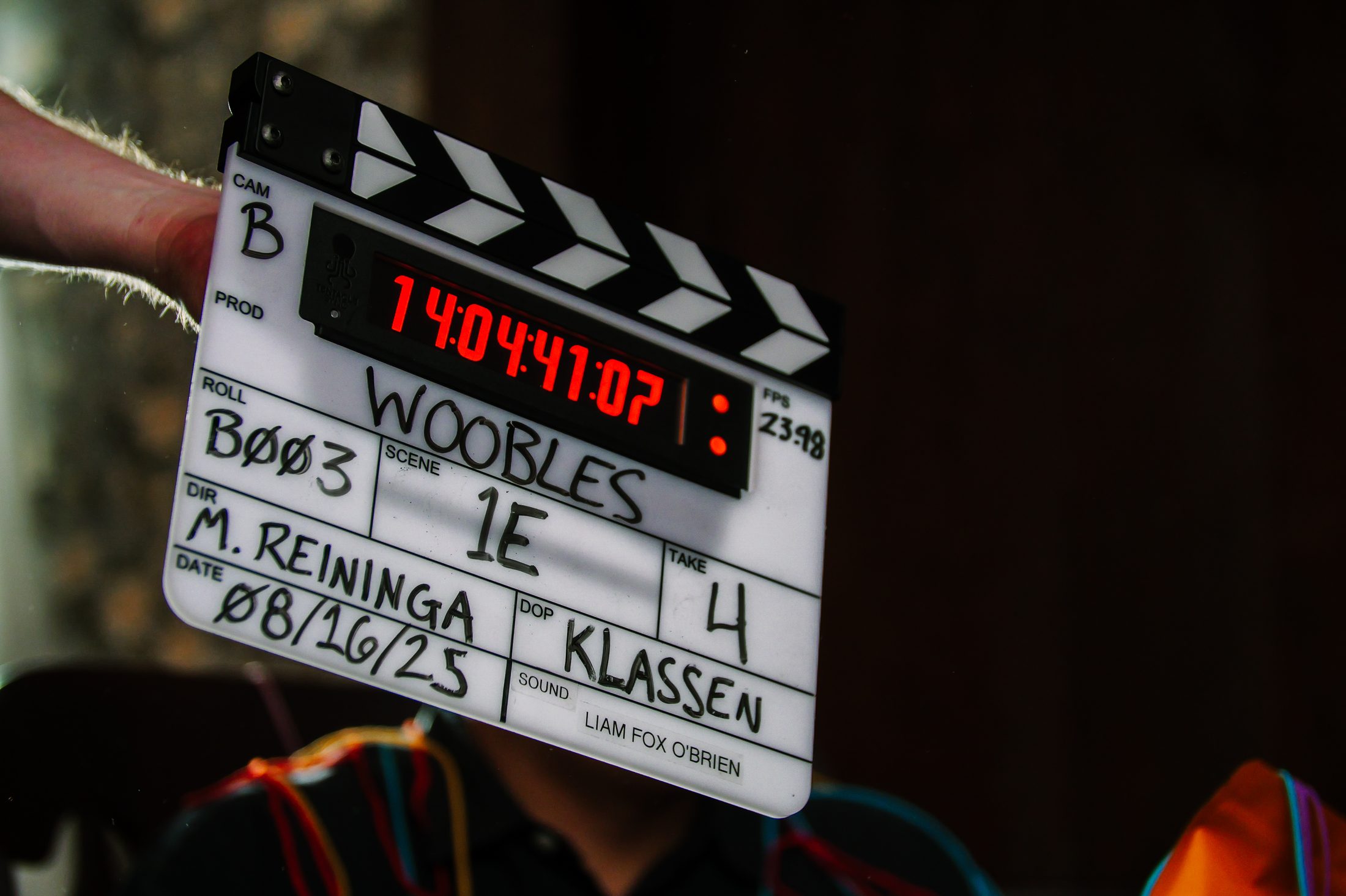 On set with The Woobles